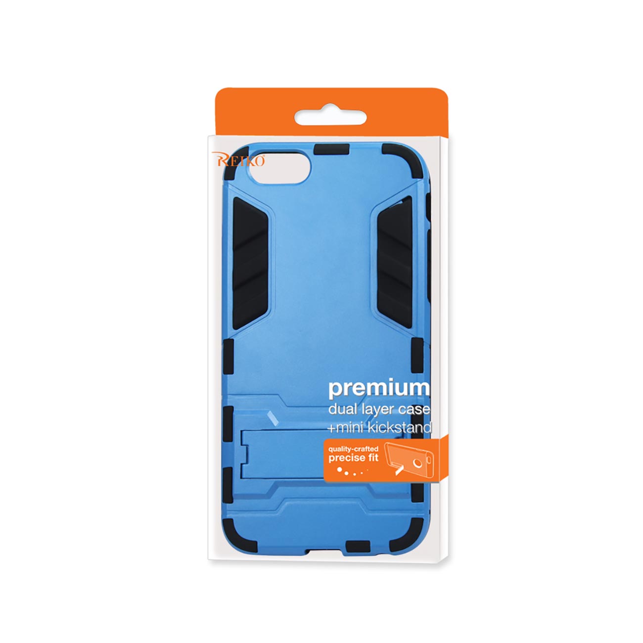 iPhone 6 Plus Hybrid Metallic Case With Kickstand In Black Blue