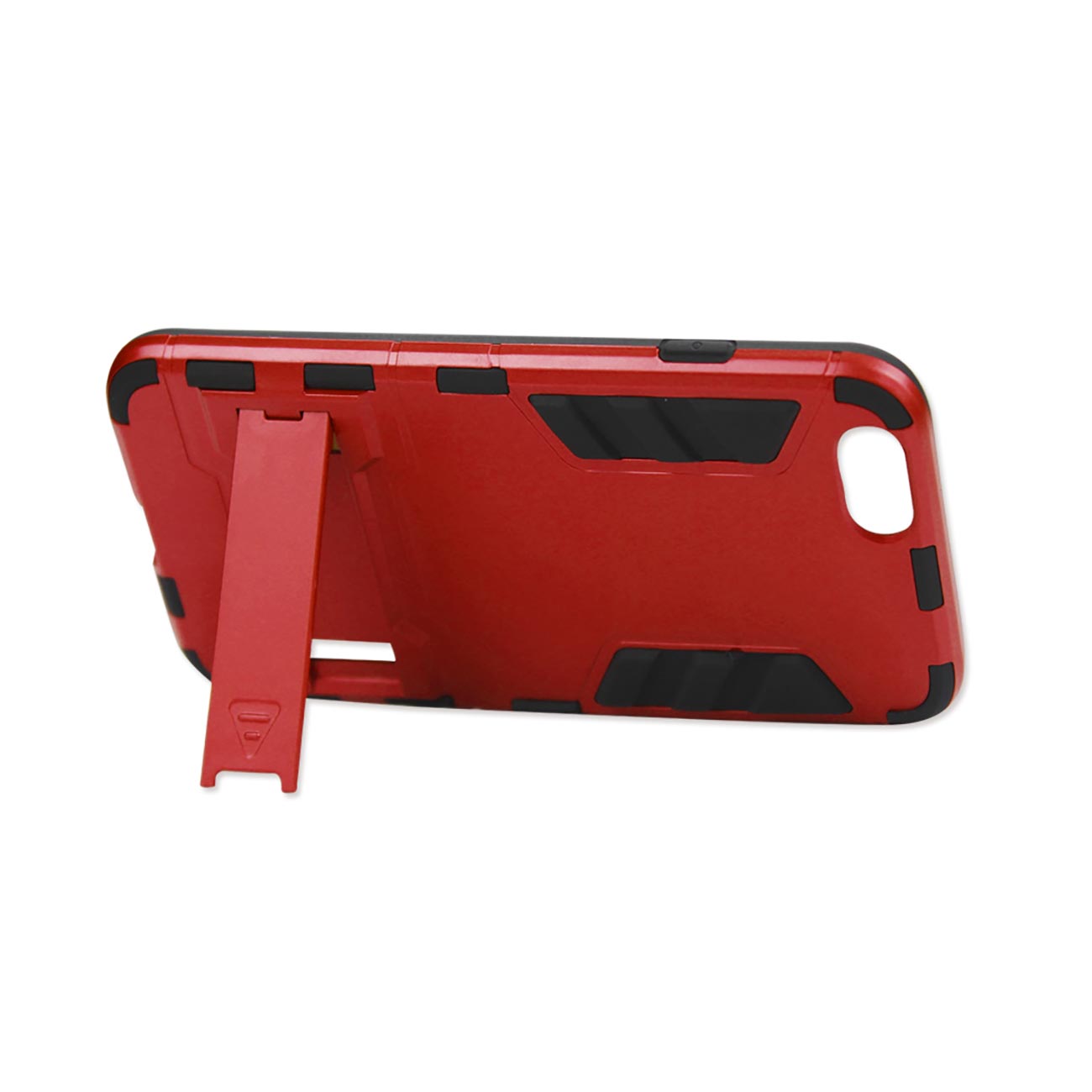 iPhone 6 Plus Hybrid Metallic Case With Kickstand In Black Red