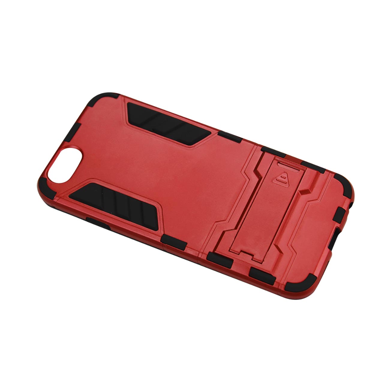 iPhone 6 Plus Hybrid Metallic Case With Kickstand In Black Red