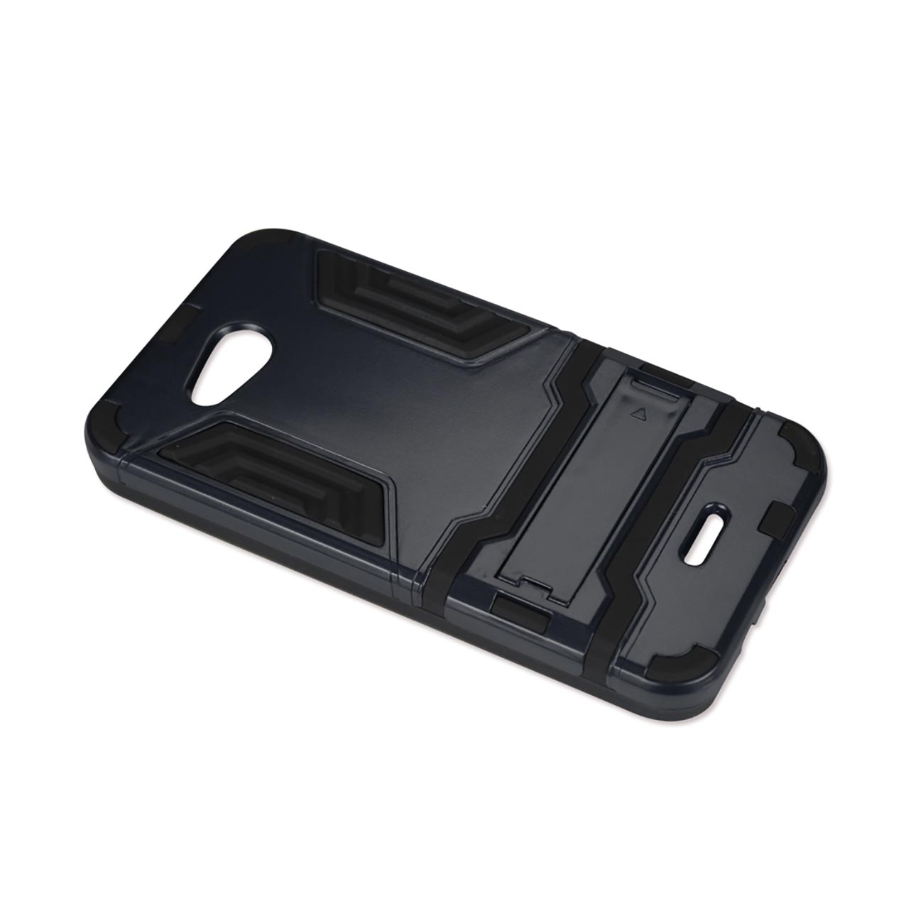 Kyocera Hydro Wave Hybrid Metallic Case With Kickstand In Black Navy