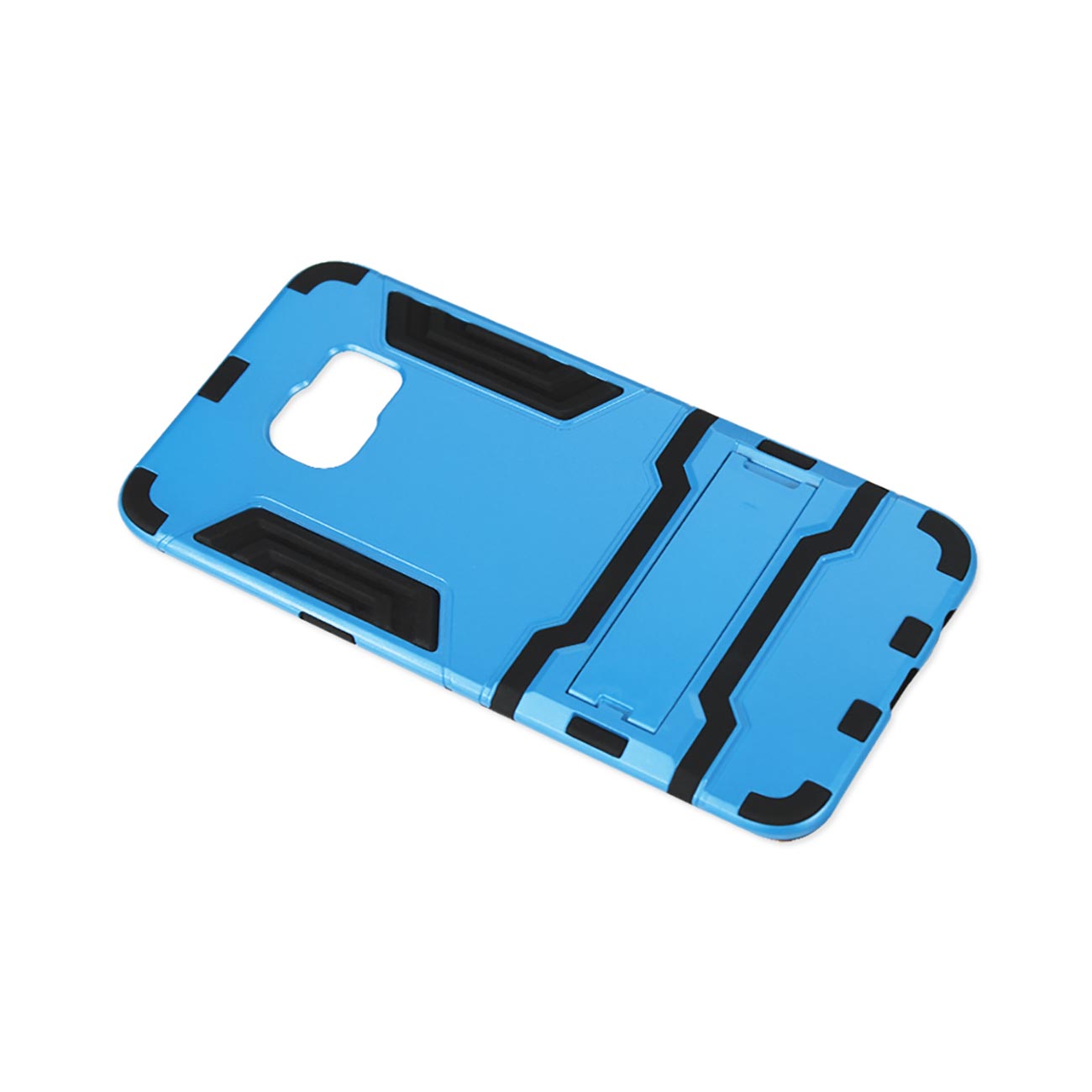 Samsung Galaxy S6 Edge Plus Hybrid Metallic Case With Kickstand In Black Blue