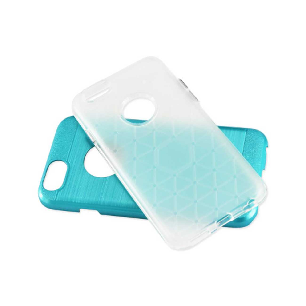 iPhone 6 Plus/ 6S Plus Hybrid Metal Brushed Texture Case In Blue
