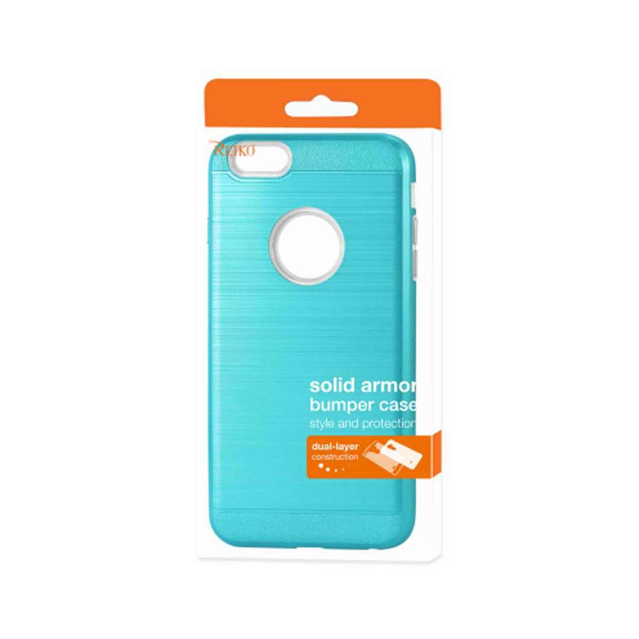 iPhone 6 Plus/ 6S Plus Hybrid Metal Brushed Texture Case In Blue