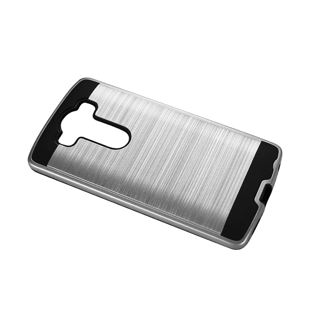 LG V10 Hybrid Metal Brushed Texture Case In Silver