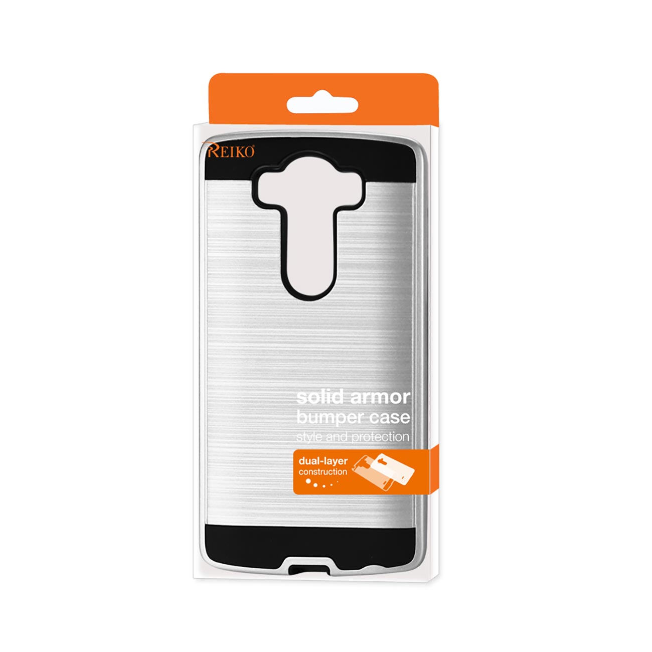 LG V10 Hybrid Metal Brushed Texture Case In White