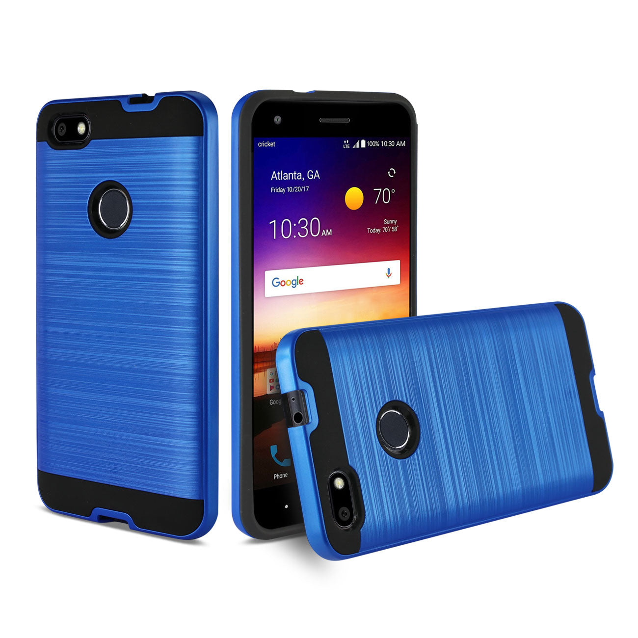 ZTE Blade X / Z965 Hybrid Metal Brushed Texture Case In Navy