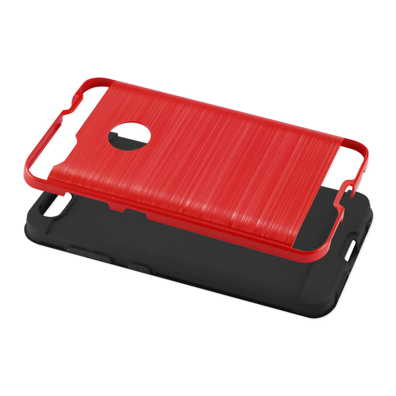 ZTE Blade X / Z965 Hybrid Metal Brushed Texture Case In Red