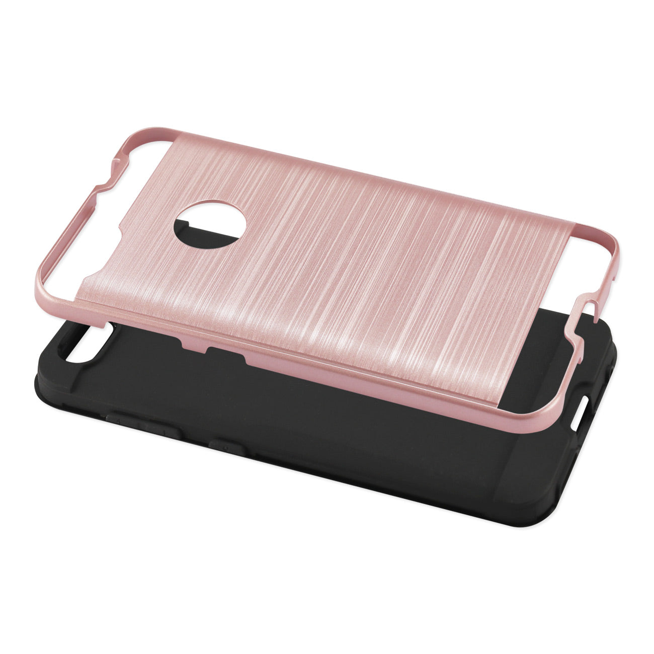 ZTE Blade X / Z965 Hybrid Metal Brushed Texture Case In Rose Gold