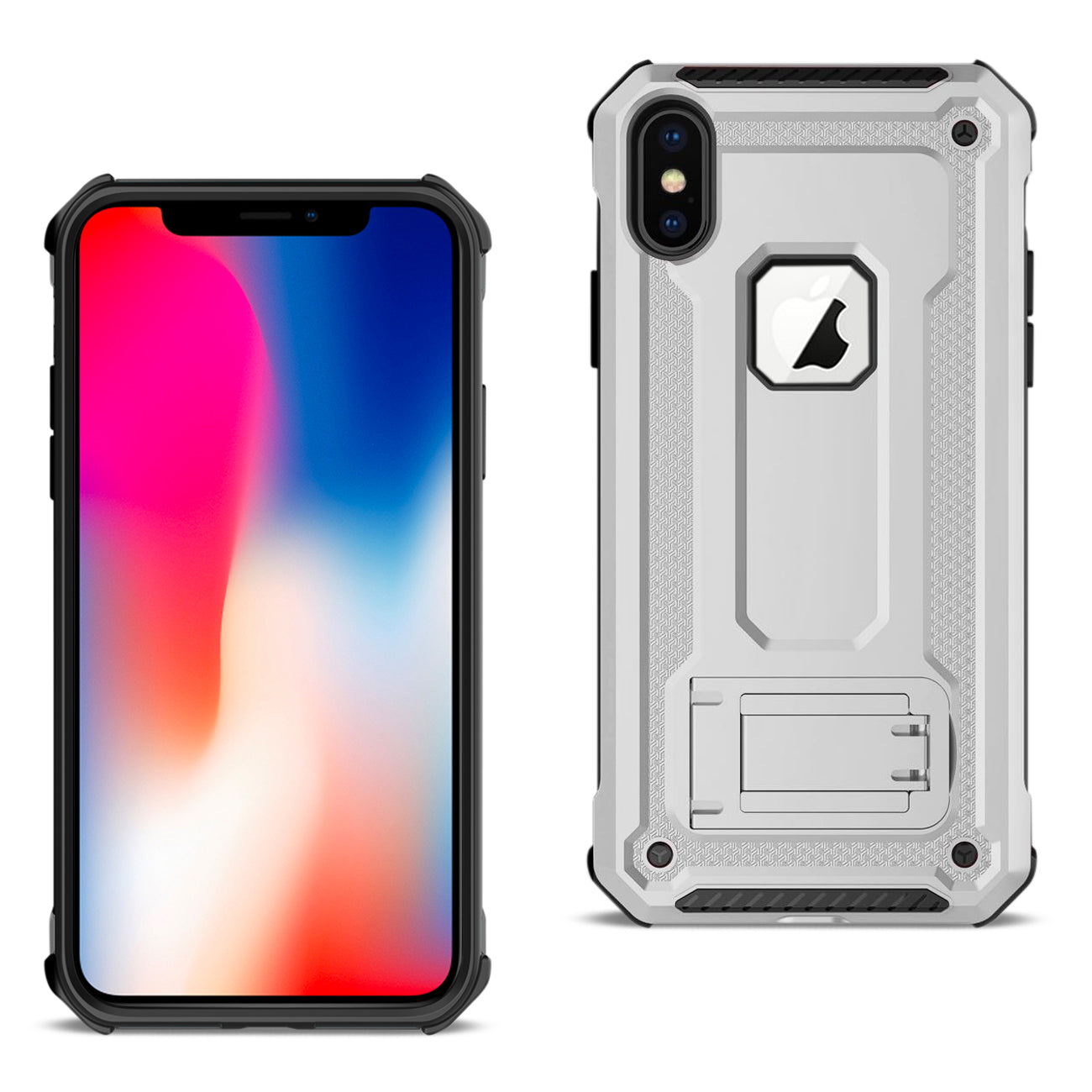APPLE IPHONE XS Case With Kickstand In Silver