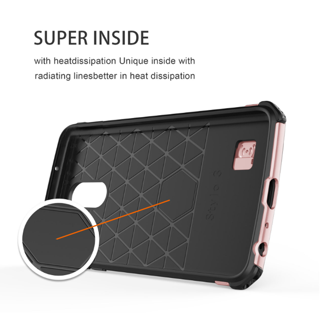 LG STYLO 4 Case With Kickstand In Rose Gold