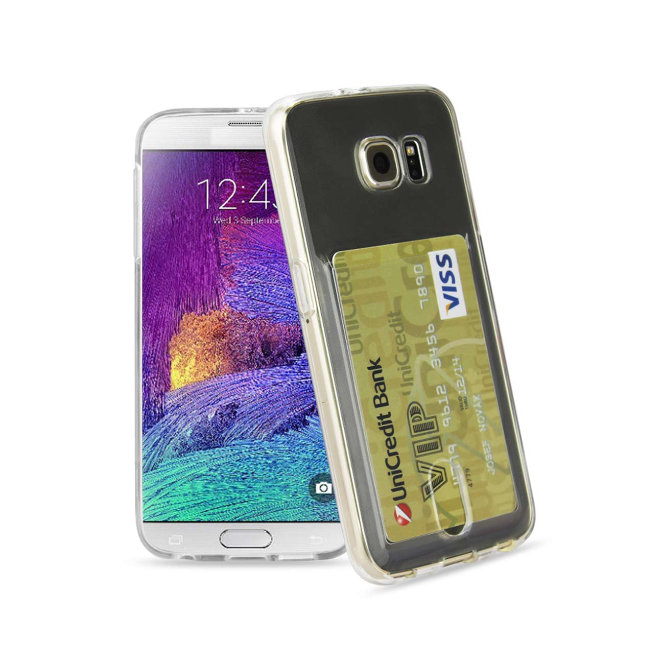 Samsung Galaxy Note 5Reiko Semi Clear Case With Card Holder In Clear