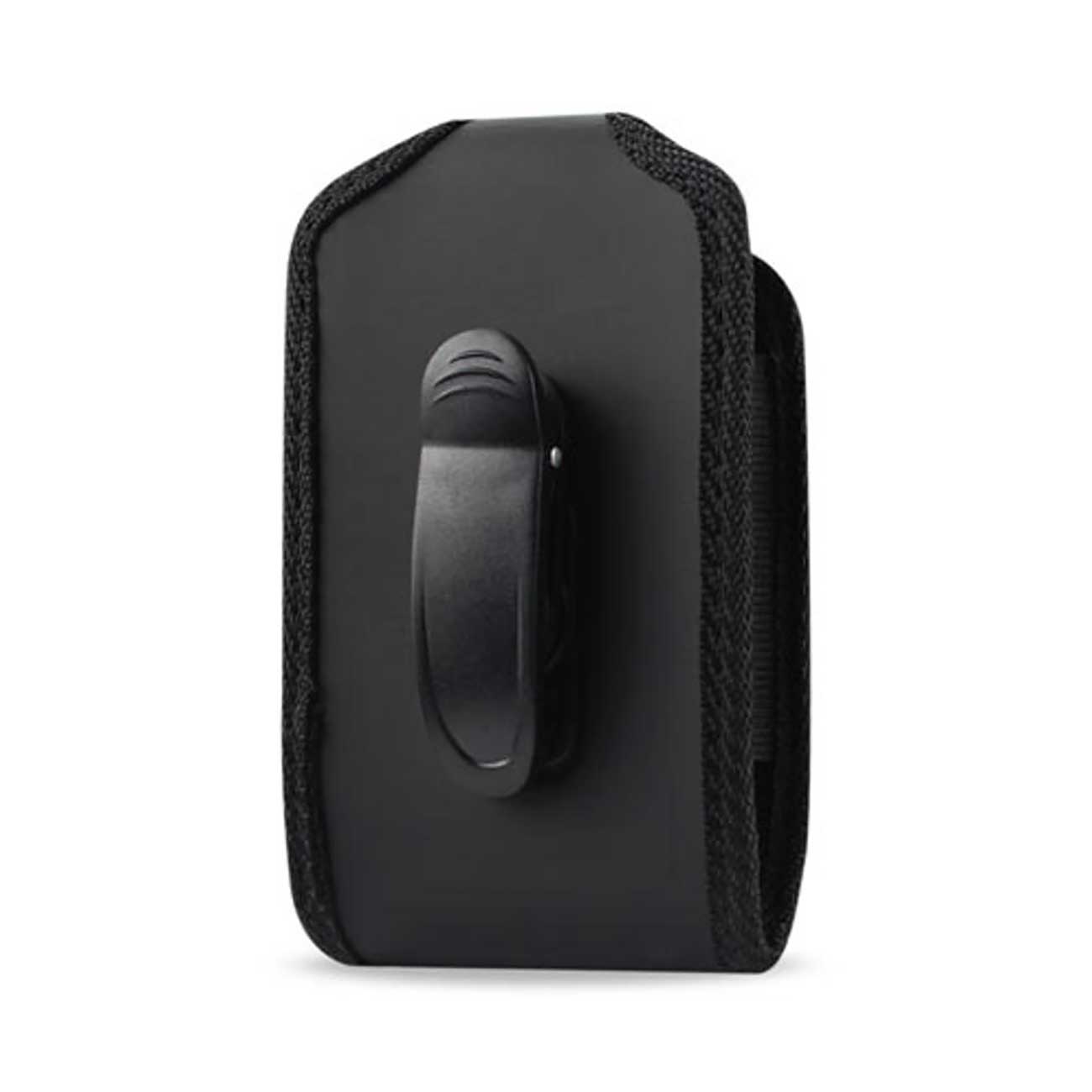 Vertical Pouch/Phone Holster With 360 Rotating Belt Clip And Rugged Edges In Black