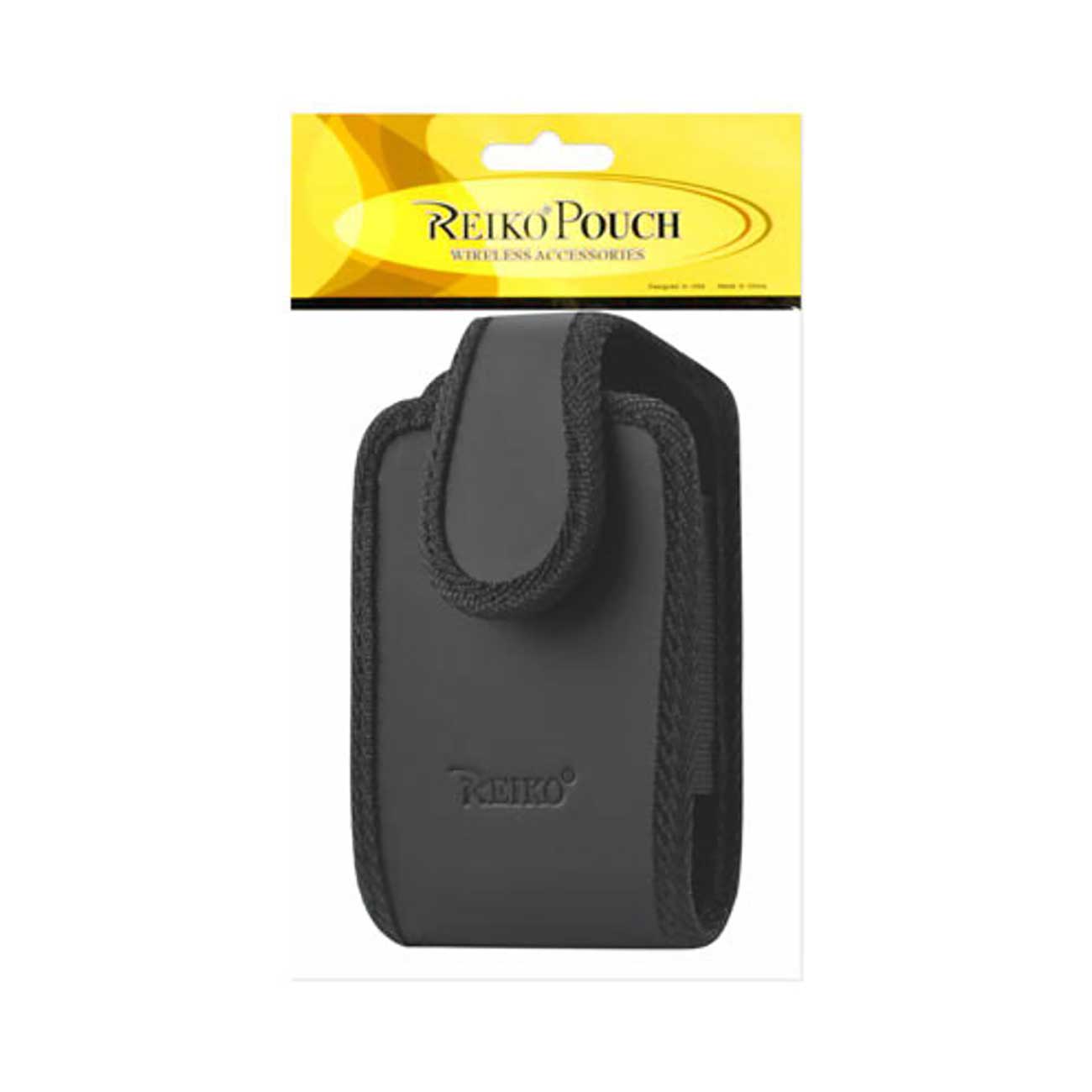 Vertical Pouch/Phone Holster With 360 Rotating Belt Clip And Rugged Edges In Black