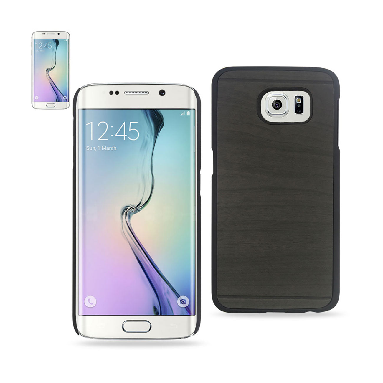 Case Wood Pattern Samsung Galaxy S6 Black Color