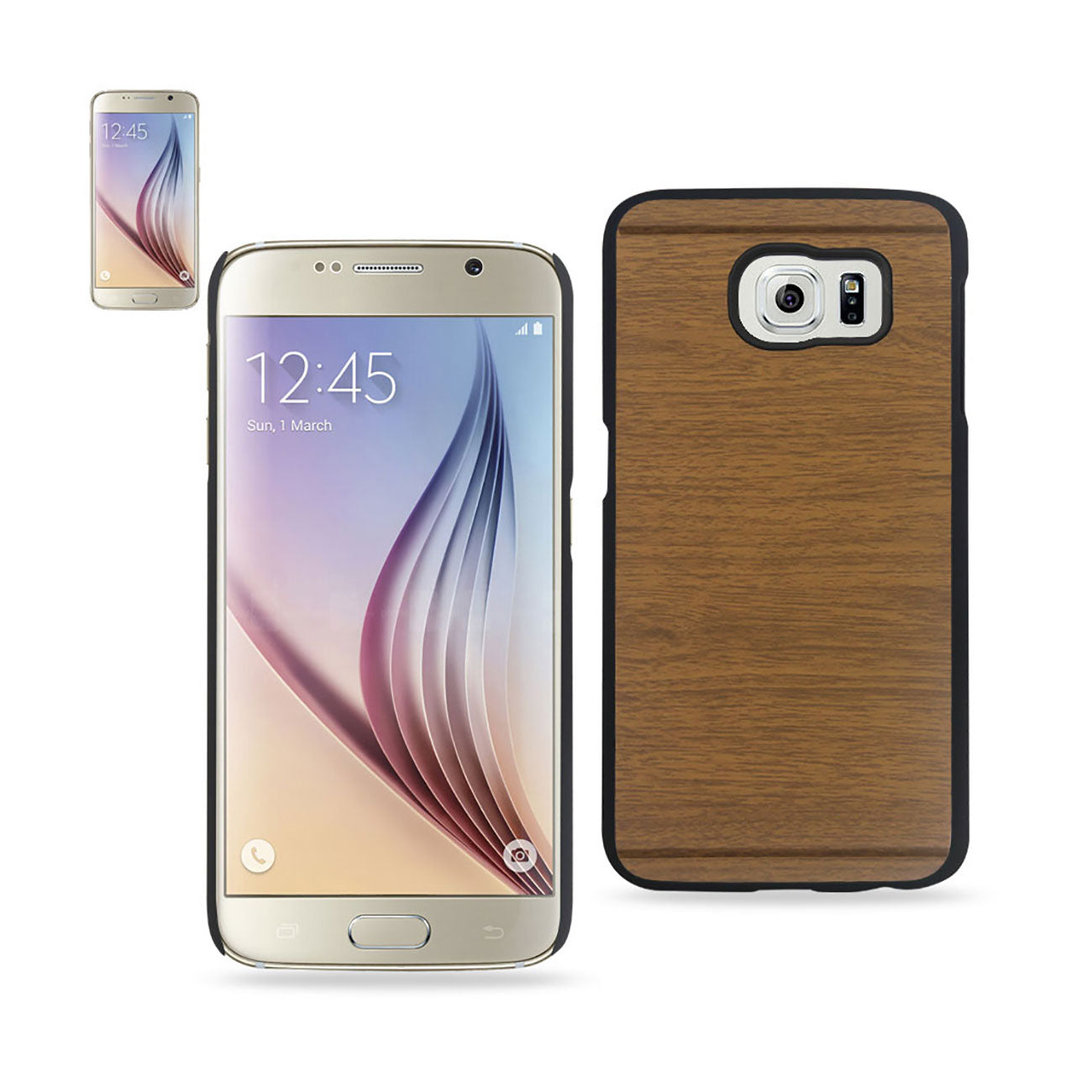 Case Wood Pattern Samsung Galaxy S6 Brown Color